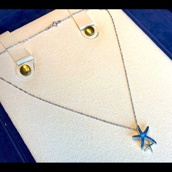 Silver 925. Chain and Pendant With Crushed Opal. - Picture 3 of 11